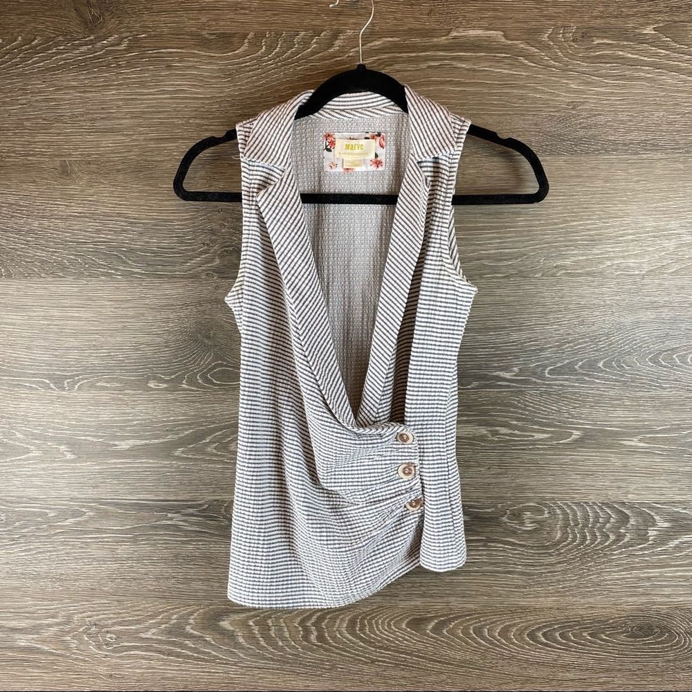 Maeve by Anthropologie Striped collared top